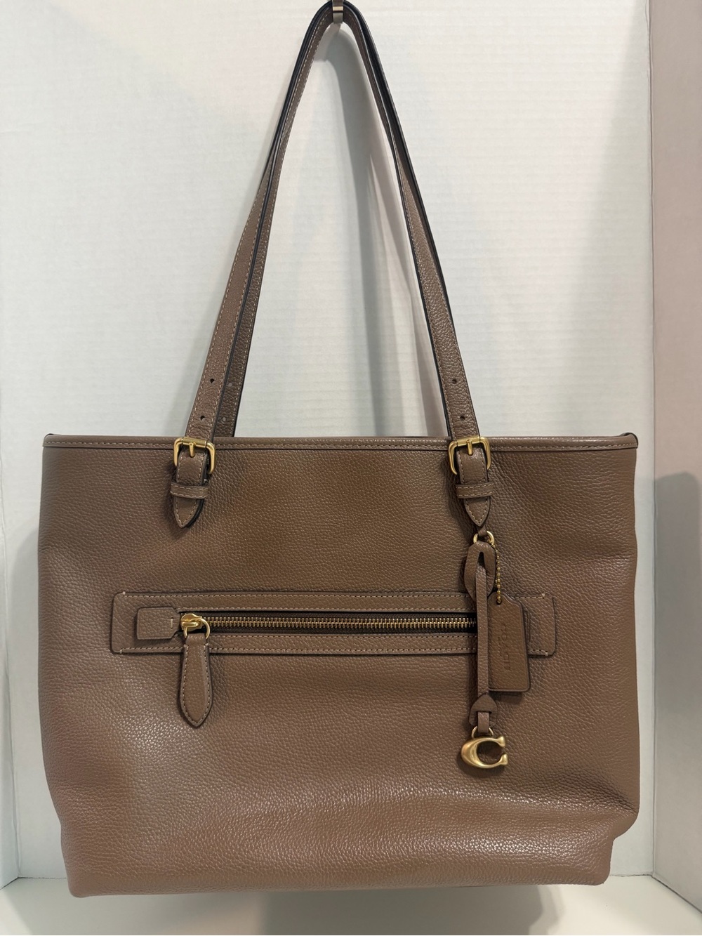 Coach Leather Tote Handbag in Brown